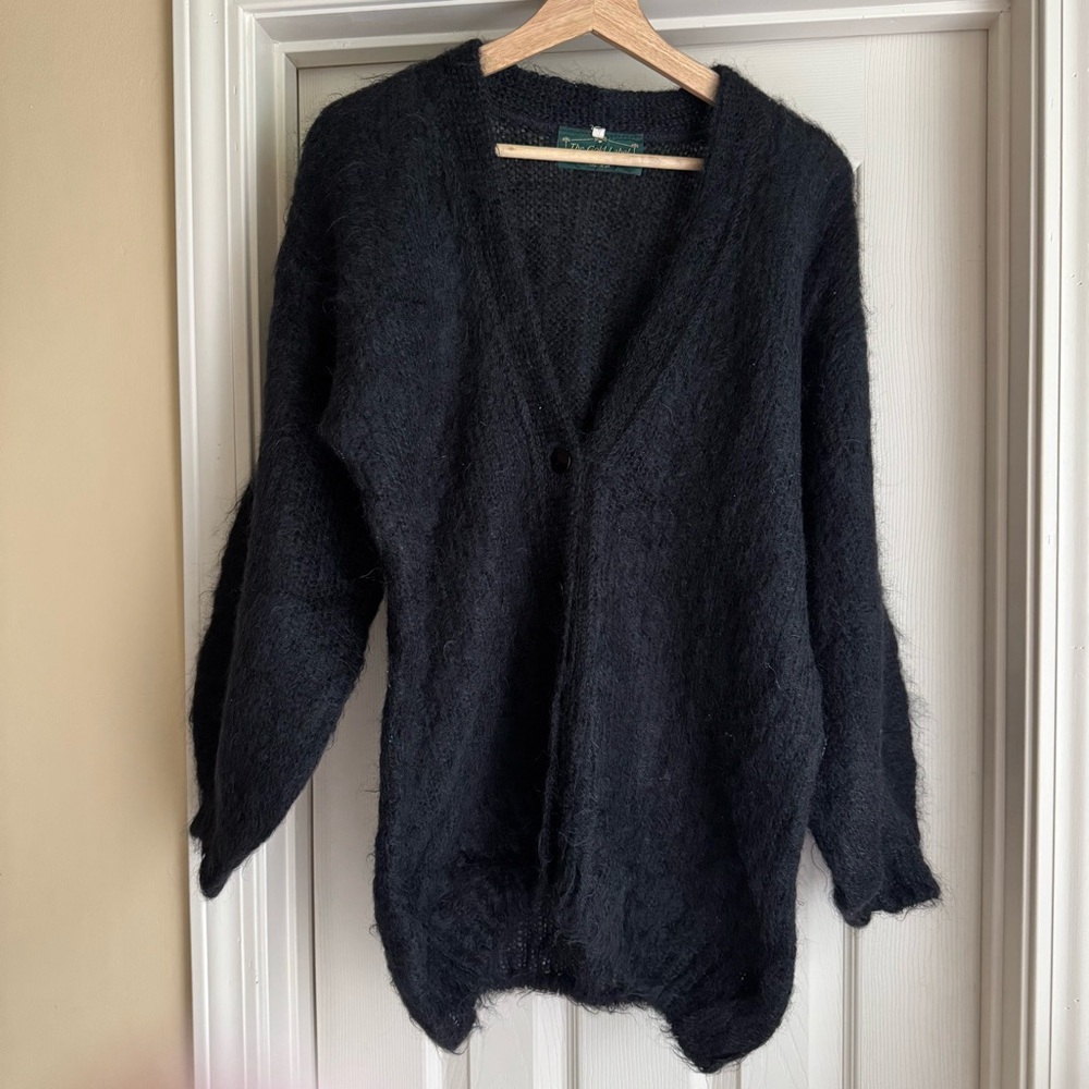 The Gold Label Designer Collection Mohair Vintage Sweater Black Made UK size S - Picture 1 of 8